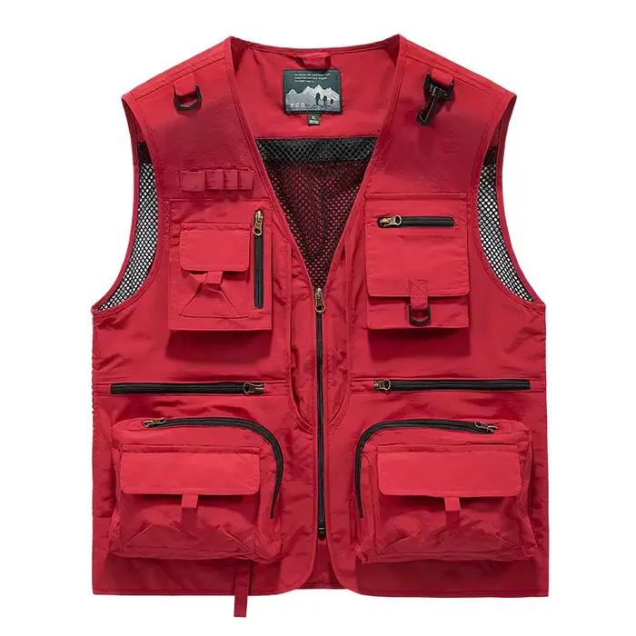 Veste pêche homme FGKKS multi-poches - Veste technique respirante design qualité pour pêche loisir
