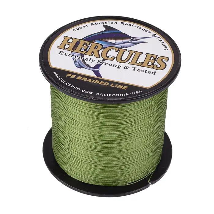 Ligne PE Hercules Army Green 4 brins 100M-2000M - Fil tressé super résistant 6LB-100LB pour tous types de pêche
