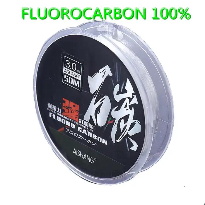 Ligne de pêche fluorocarbone 100% invisible et résistante pour la pêche en mer et leader carbone