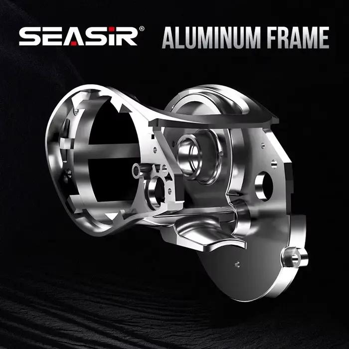 Moulinet Seasir Megacuda baitcasting drague 15kg avec spool profond 9+1BB pour jigging mer et pêche lourde