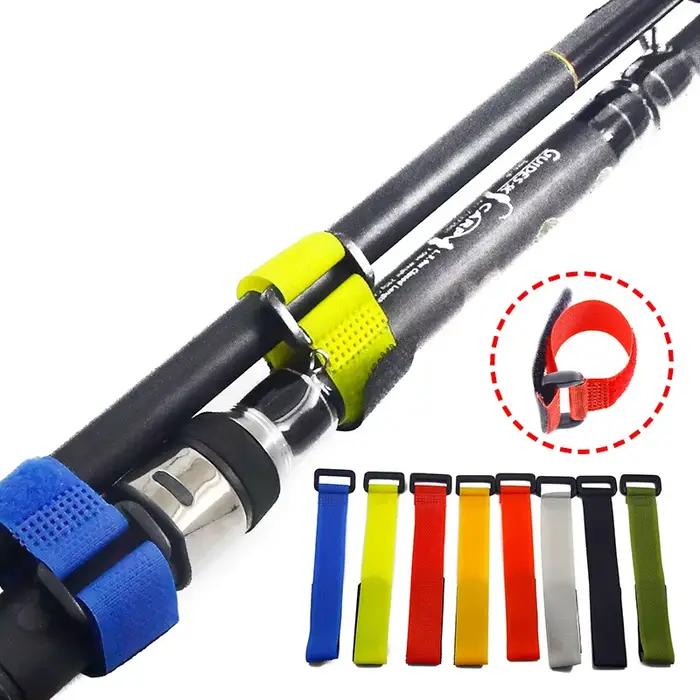 5 sangles de fixation pour canne à pêche - Porte-cannes réglables - Accessoires pêche pratique