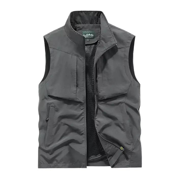 Veste cargo sans manches pour homme - Maille respirante été - Pêche et sport - Tailles 8XL - Veste légère