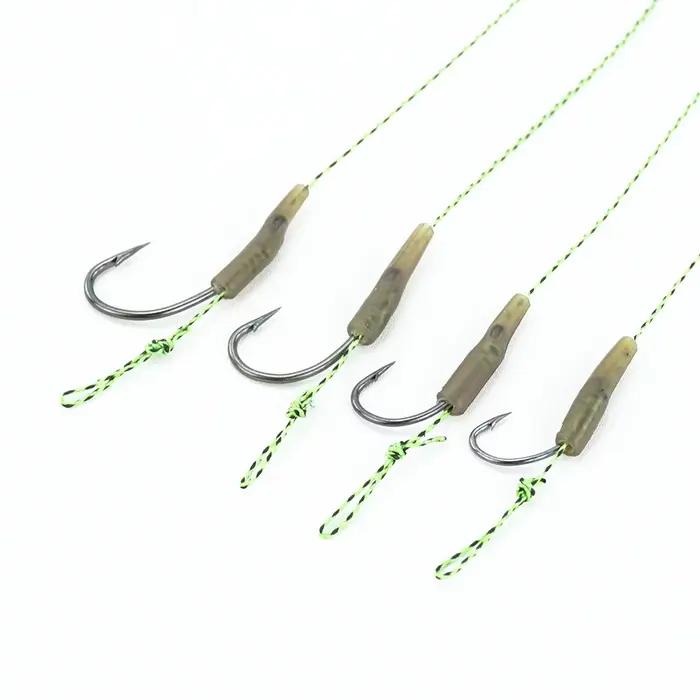 Hirisi 6 Montages Prêts Carp Fishing Hook Link Tied Rigs TS114 Terminal Tackle Accessoires