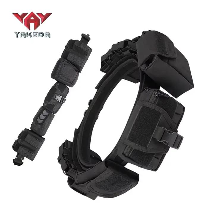 Ceinture tactique Yakeda noir pour pêche airsoft - Équipement sécurité chasse outdoor
