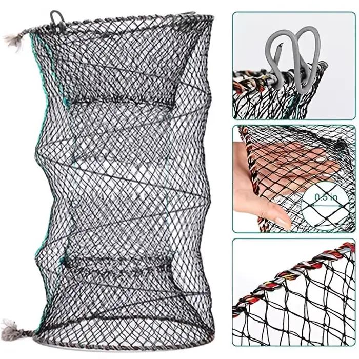 Piège pêche pliable télescopique 1 ou 2 pièces - Cage écrevisses crabes poissons crevettes homards portable
