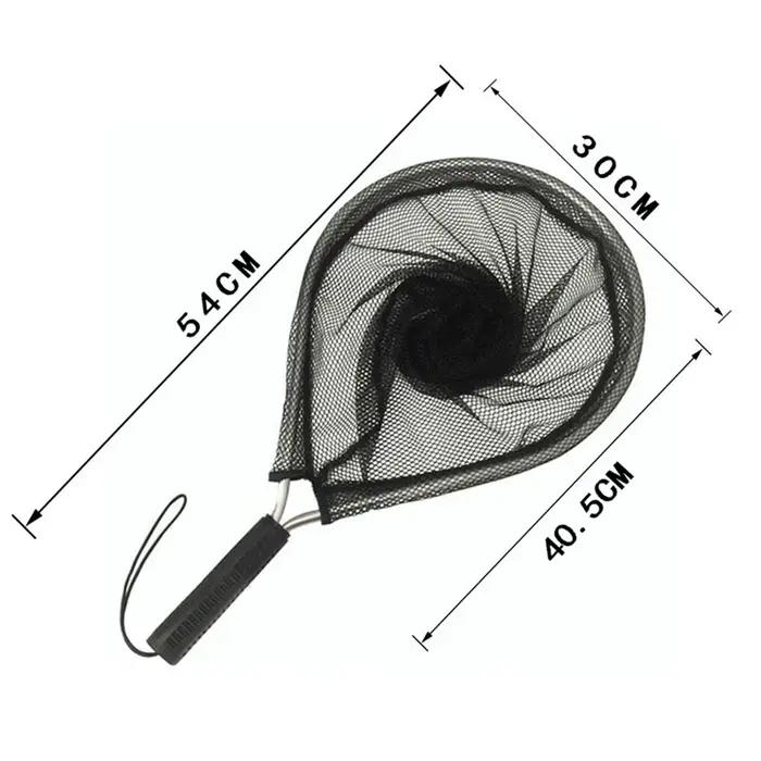 Filet de réception pêche à la mouche avec manche anti-corrosion - Maille sans nœud cadeau idéal pêcheur