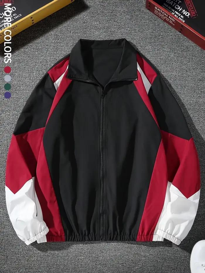 Veste de pêche color block légère pour homme - Veste coupe-vent voyage cadeau pêcheur