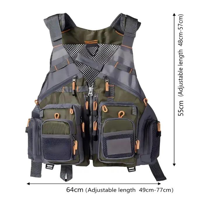 Veste de pêche respirante ajustable pour sports outdoor - Randonnée, vélo et pêche à la mouche confortable
