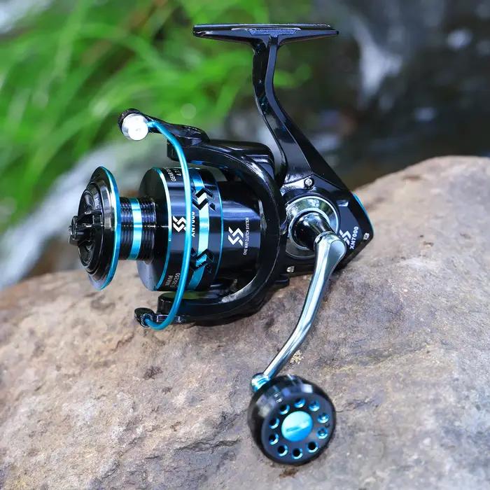 Moulinet de pêche Sougayilang 2000-7000 spinning 12+1BB avec ligne nylon 500m offerte - Drague max 16kg