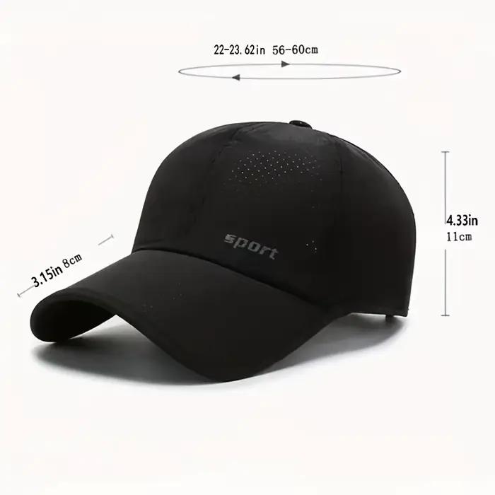 Casquette baseball outdoor séchage rapide respirante réglable pour pêche sports extérieurs