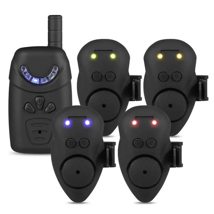 Kit alarme appât Lixada lumineux pour pêche - Indicateur numérique avec étui portable étanche
