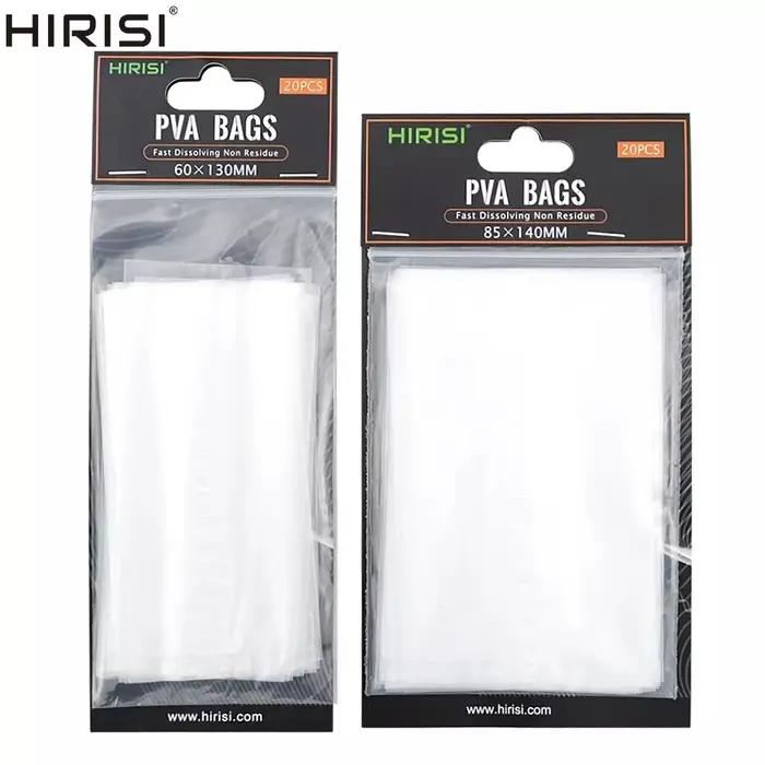 Sachets PVA pour la pêche à la carpe, lot de 20, tailles 60x130, 85x140 et 70x200