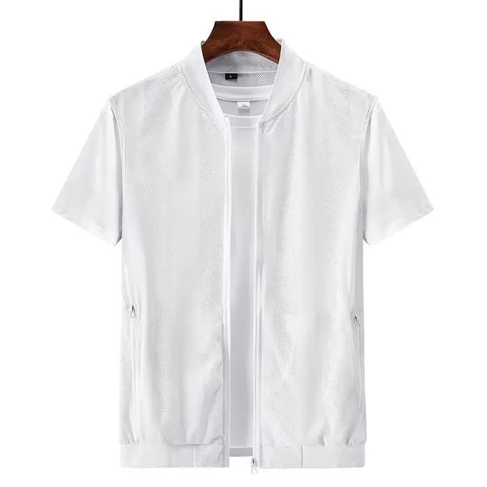 Veste homme mesh aérée pêche été sport extérieur respirant léger veste décontractée