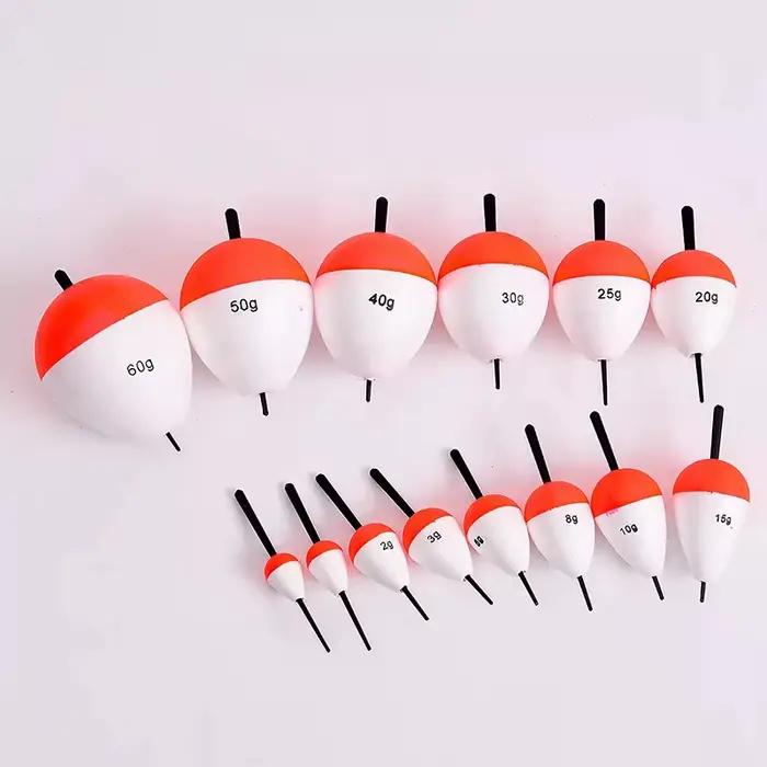 Lot de 5 flotteurs de pêche en mousse EVA, poids 2g à 60g, pour appâts et