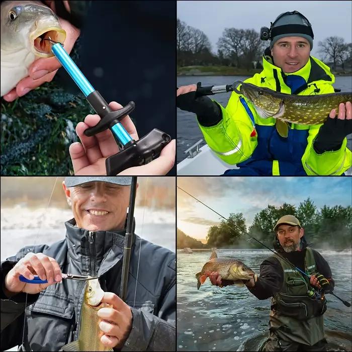 Pince à brochet coupe-fil pliante 7 en 1 en acier inoxydable avec pèse-poisson et règle pour la pêche