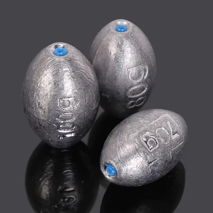 Plombs de pêche mer 2g-60g olive troués avec échelle - lest plombé pour pêche en mer précise