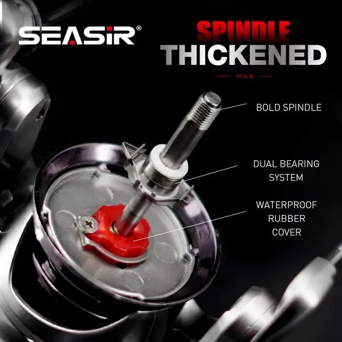 Moulinet spinning SEASIR CONTRA MAX 25KG drag - Corps aluminium 9+1BB pour pêche mer puissante