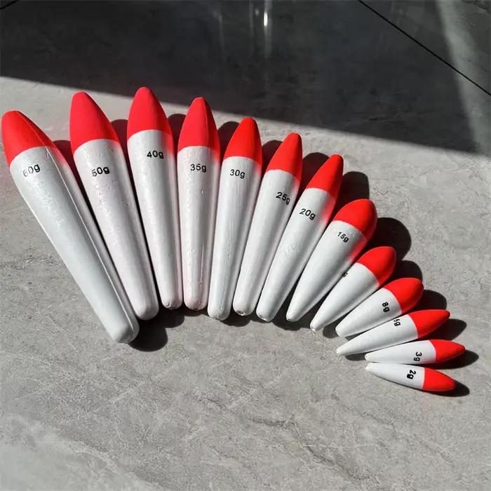 5 flotteurs pêche portée longue - Flottabilité 2g-60g - Flotteurs tube pêche rocheuse et lancer