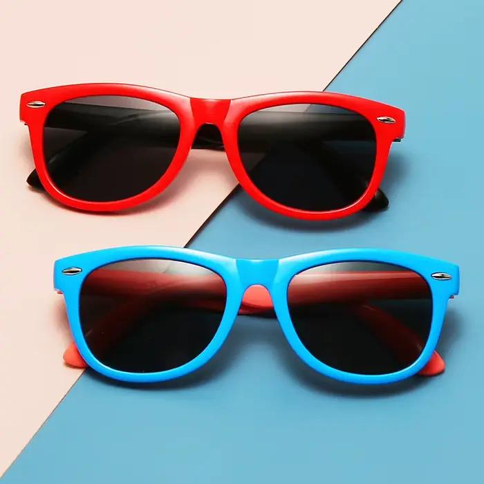 Lunettes de soleil polarisées enfants pour pêche - Design coloré en silicone UV400