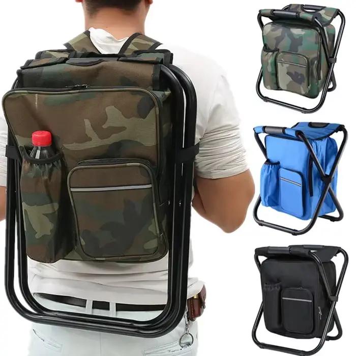 Sac à dos chaise de pêche 2 en 1 pliable et résistant pour chasse et escalade