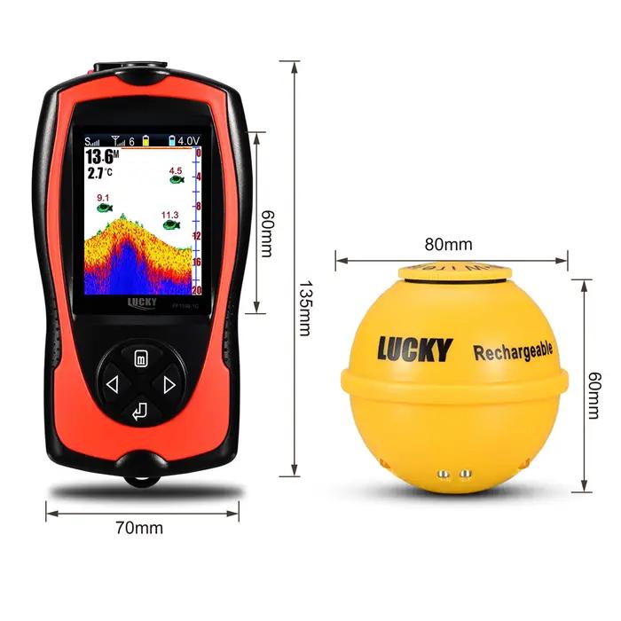 Sonar de pêche Lucky FF1108 sans fil rechargeable 45m profondeur détection poissons portable