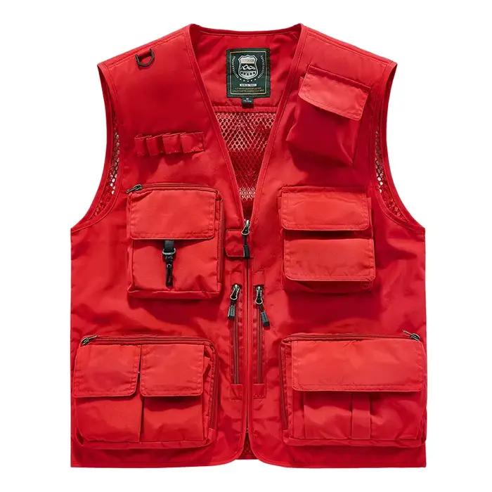 Gilet camouflage homme grande taille 130kg 7XL - Veste sans manches multi-poches pour pêche et camping