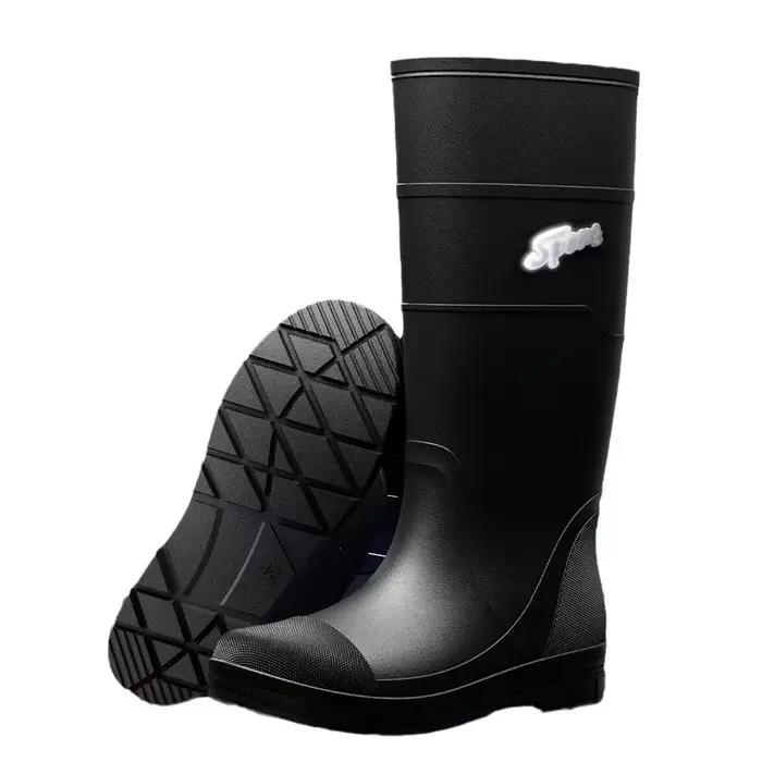 Bottes de pêche hautes imperméables antidérapantes avec bandes réfléchissantes pour sécurité nocturne