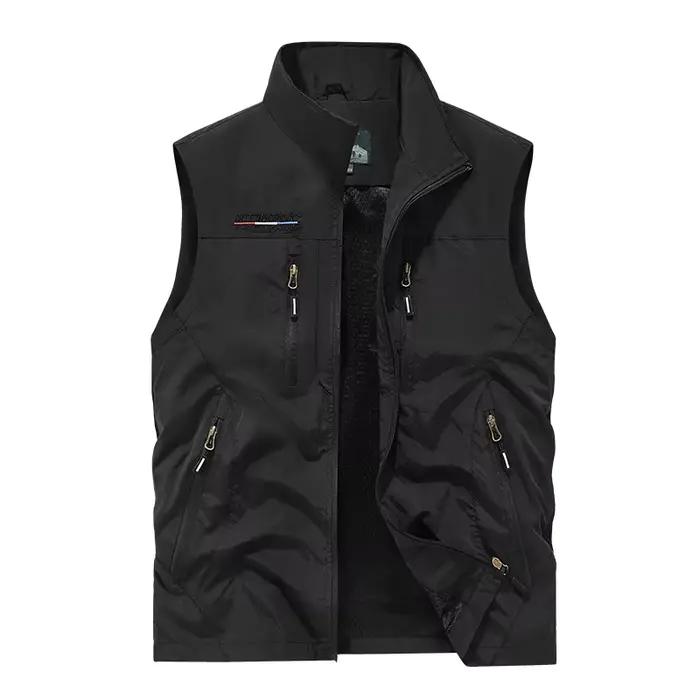 Veste utilitaire pêche photographe - Veste ample multi-poches pour pêche outdoor grande taille