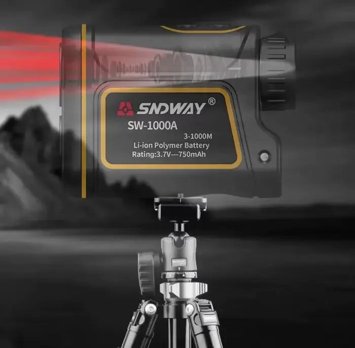 Télémètre laser longue portée 1500m pour pêche et chasse - Monoculaire haute précision avec mètre laser