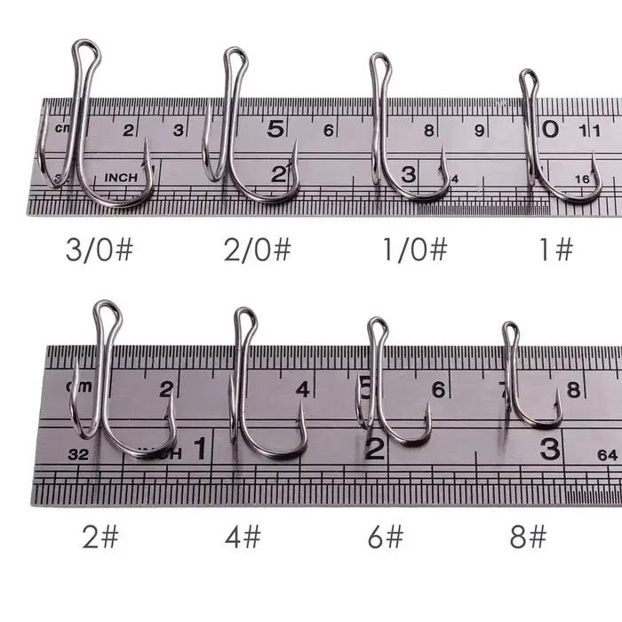 Hameçon double Aorace pour carpe, hameçon crank barbelé acier carbone pour leurres souples et fly tying