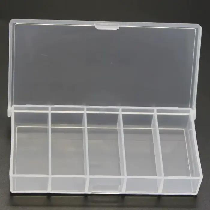 Boîte pêche 5 compartiments Burle Mini - Coffret rangement appâts et hameçons double boucle séquent