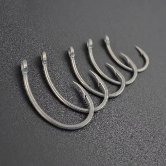 Hameçons carp fishing Hirisi 50 pièces PTFE acier carbone haute qualité avec boîte de rangement