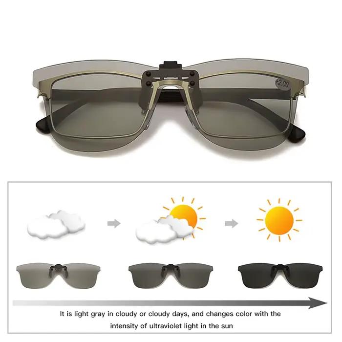 Lunettes de conduite nuit polarisées VIVIBEE clip jaune UV400 pour pêche et conduite nocturne