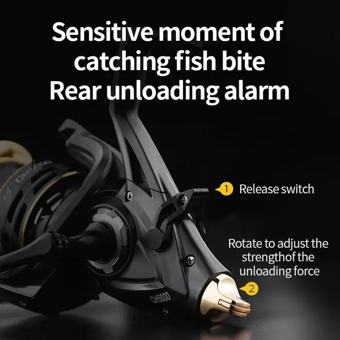 Moulinet carpe LINNHUE QH3000-9000 double frein 20kg - Carretilha pesca mer avec bobine spare
