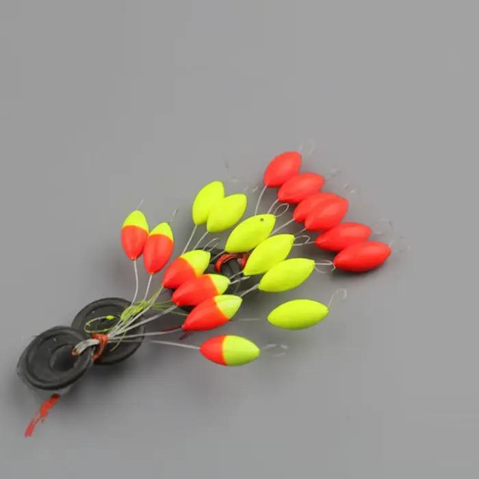 Lot de 30 flotteurs pêche 7 étoiles, olive 6 en 1, tailles S/M/L, mini bouées pour