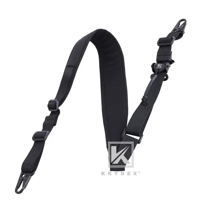 Sling fusil tactique KRYDEX Slingster réglable 2 points / 1 point avec ceinture rembourrée pêche