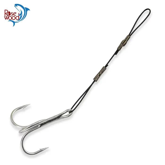 Montage pêche carnassiers avec hameçons triple acier inoxydable 3 pièces pour brochet perche sandre