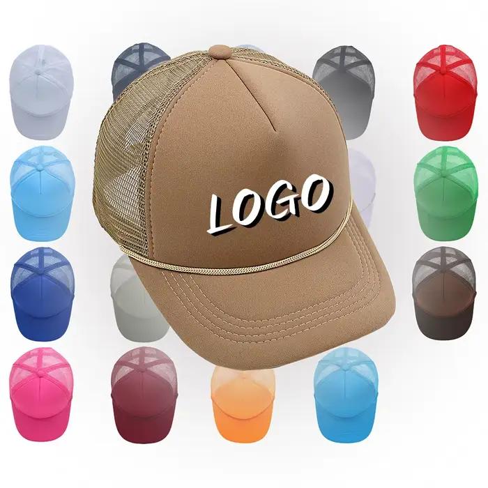 Casquette baseball mesh 5 panneaux logo personnalisable pêche sport snapback protection sol dad hat
