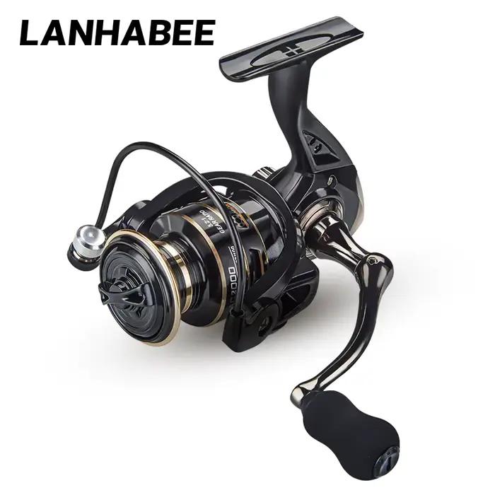 Moulinet Lanhabee spinning léger tout métal 3+1BB - bras oscillant CNC 5.2:1 pour eau douce et mer
