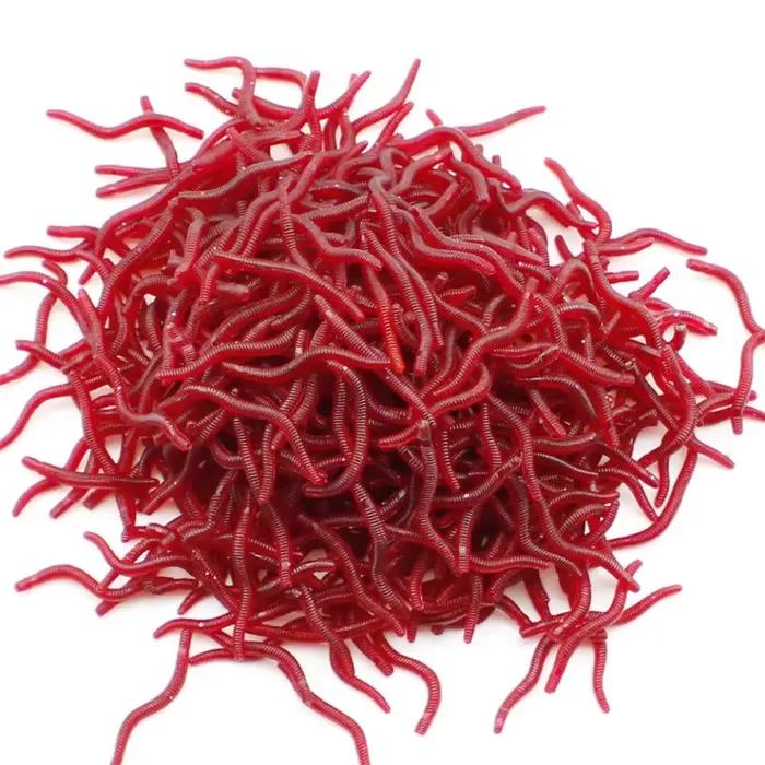Vers artificiels souples 50-200 pièces 4cm/0.3g - Leurres simulation poisson odeur pour bar
