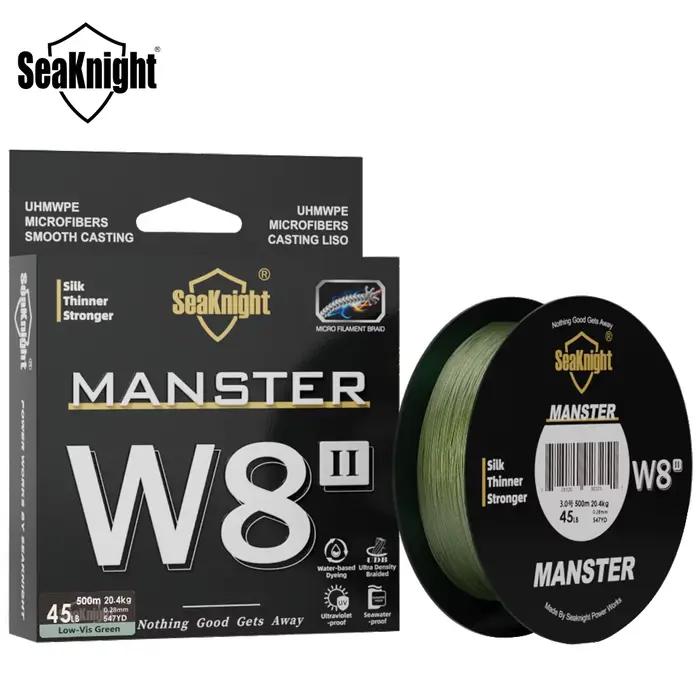 Ligne de pêche SeaKnight MONSTER W8 II 8 brins, PE multifilament lisse 150-500m, pour casting, 15LB à 100LB
