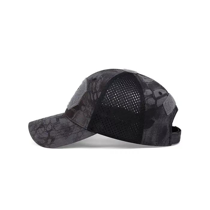 Casquette baseball crâne brodée unisexe - Mesh respirant tactique - Ajustable pour randonnée pêche