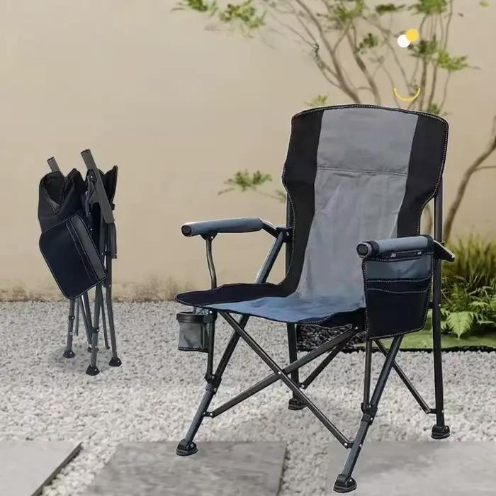 Grand fauteuil de pêche pliant dossier haut - Confort premium pour sessions de pêche prolongées