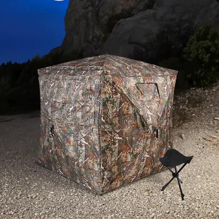 Tente camouflage automatique pop-up 270° - Affût portable 2-3 personnes avec sac transport