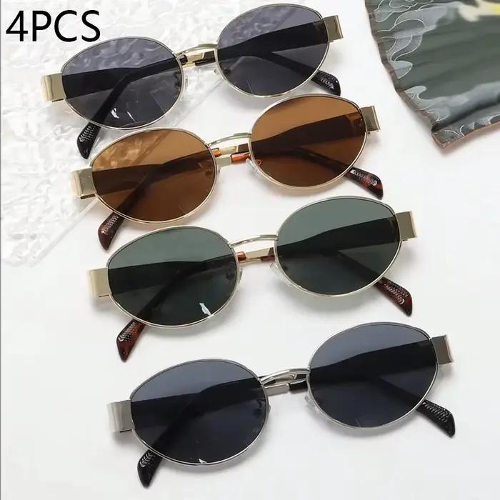 Kit 4 lunettes ovales métalliques pour pêche - Accessoires plage petits formats pratiques