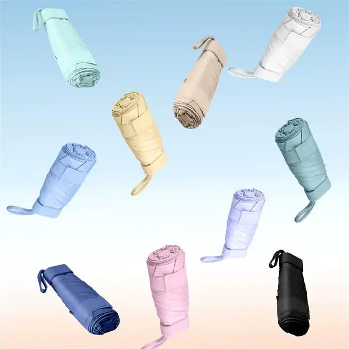 Mini parapluie anti-UV pour pêche, protection solaire et pluie, léger et compact