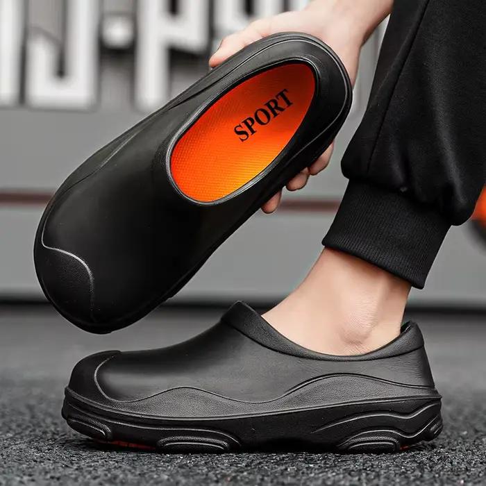 Nouveau set chaussures cuisine pêche 2024 - Bottes chef imperméables antidérapantes huile pour pêcheurs