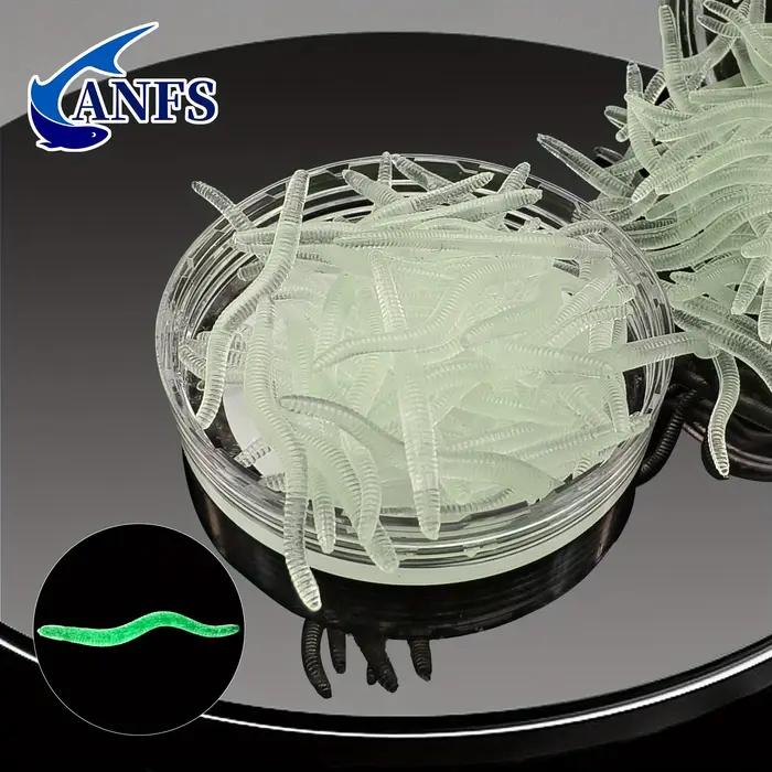 150 vers artificiels bio-mimétiques ANFS - Leurres souples pour pêche eau douce et mer - Set complet