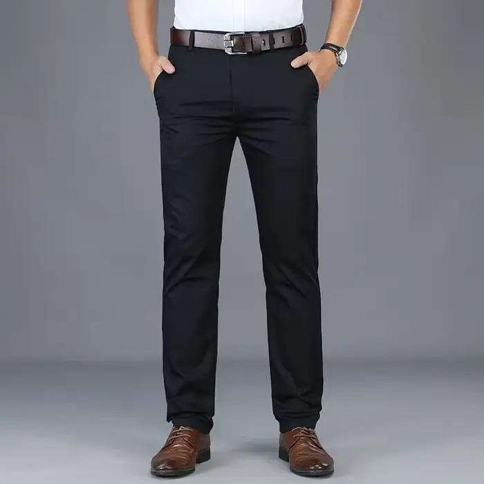 Pantalon costume slim homme été pour pêche business - Coton vert et coupe élégante pour pêche professionnelle