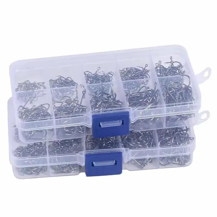 Hameçons circle 3#-12# acier carbone forte - Lot 50-1600 pièces pour pêche sportive